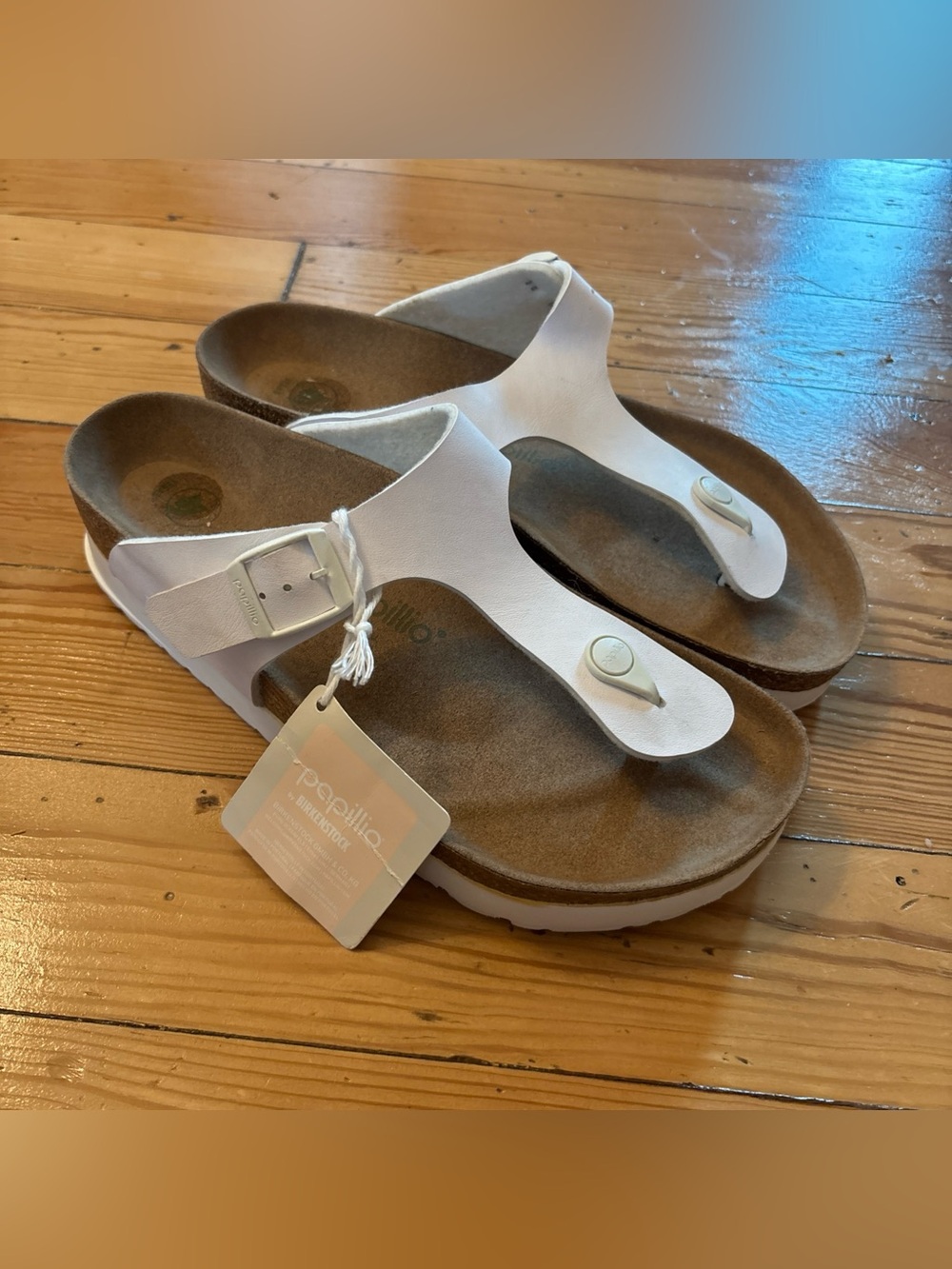 Papillio by Birkenstock Gizeh Platform Thong Slide Sandal White 9-9.5/40 VEGAN